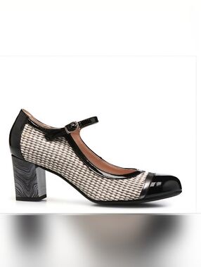 Dorking By Fluchos Rodin D8741 Mary Jane Pinup Heels Black/Anthracite Size 6.5